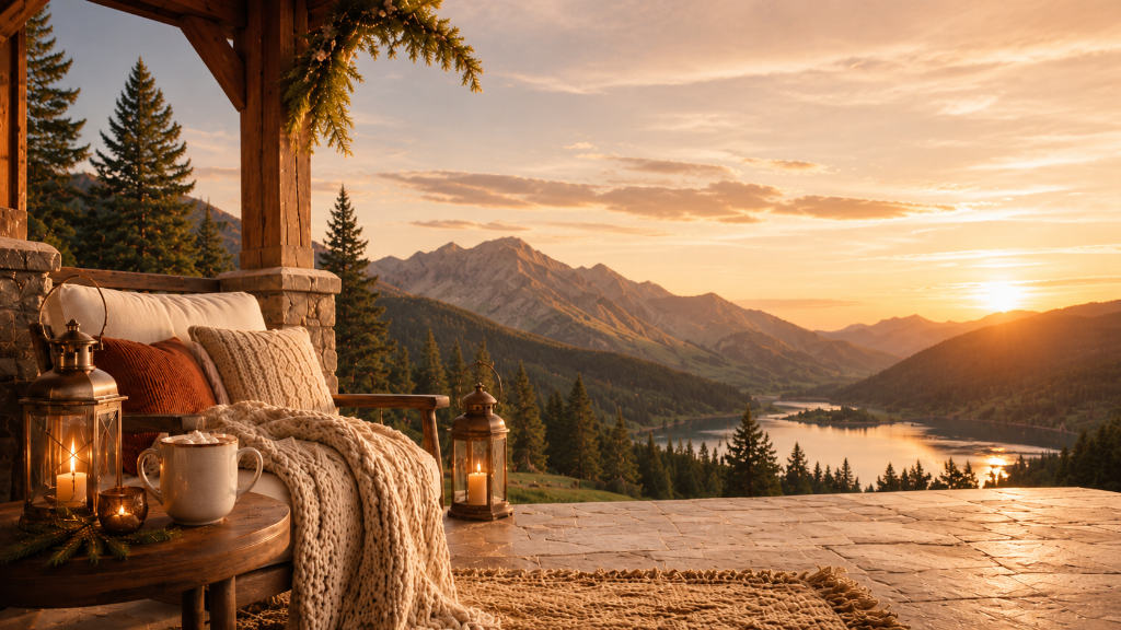 EmberWinter Studios — Our Philosophy, cozy mountain porch at golden hour